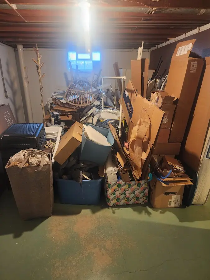 Roll-off dumpster container at job site for Construction Dumpster Rental in Ambridge